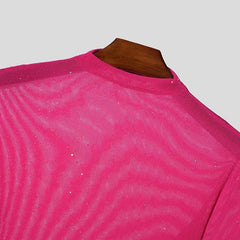 details of Rose The Center of the Universe Rhinestone Mesh Top - pridevoyageshop.com - gay men's fashion, clubwear, party outfit