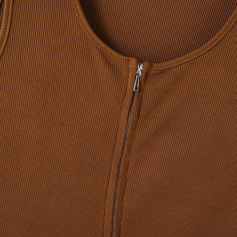 details of The Main Drag Zip Rib Vest - pridevoyageshop.com - gay men’s harness, lingerie and fetish wear