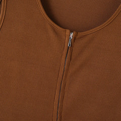 details of The Main Drag Zip Rib Vest - pridevoyageshop.com - gay men’s harness, lingerie and fetish wear