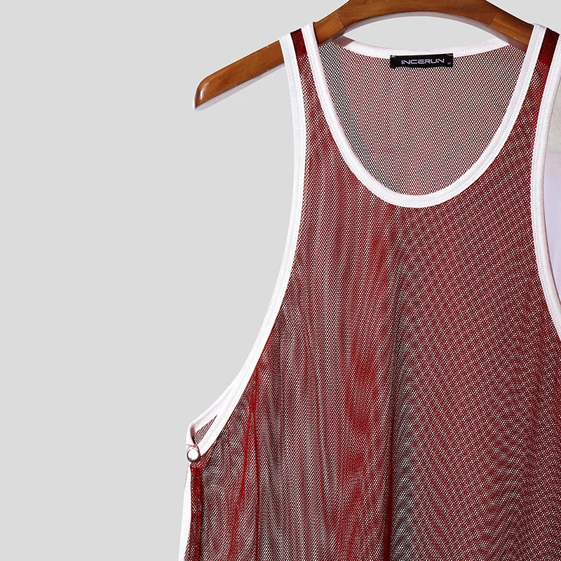 details of The Proposition Mesh Tank - pridevoyageshop.com - gay men's fashion, clubwear, party outfit