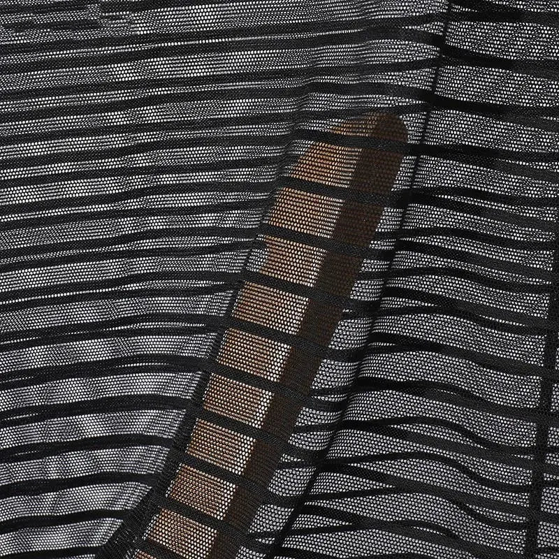 details of The TV Is On Shirt Stripe Mesh Tee - pridevoyageshop.com - gay men's fashion, clubwear, party outfit