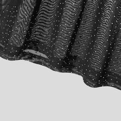 details of Twinkle Twunk Mesh Long Sleeve Black color sheer sparkle mesh long sleeve top displayed flat pridevoyageshopcom gay mens gym tank tops mesh tank tops clubwear fashion tops and activewear