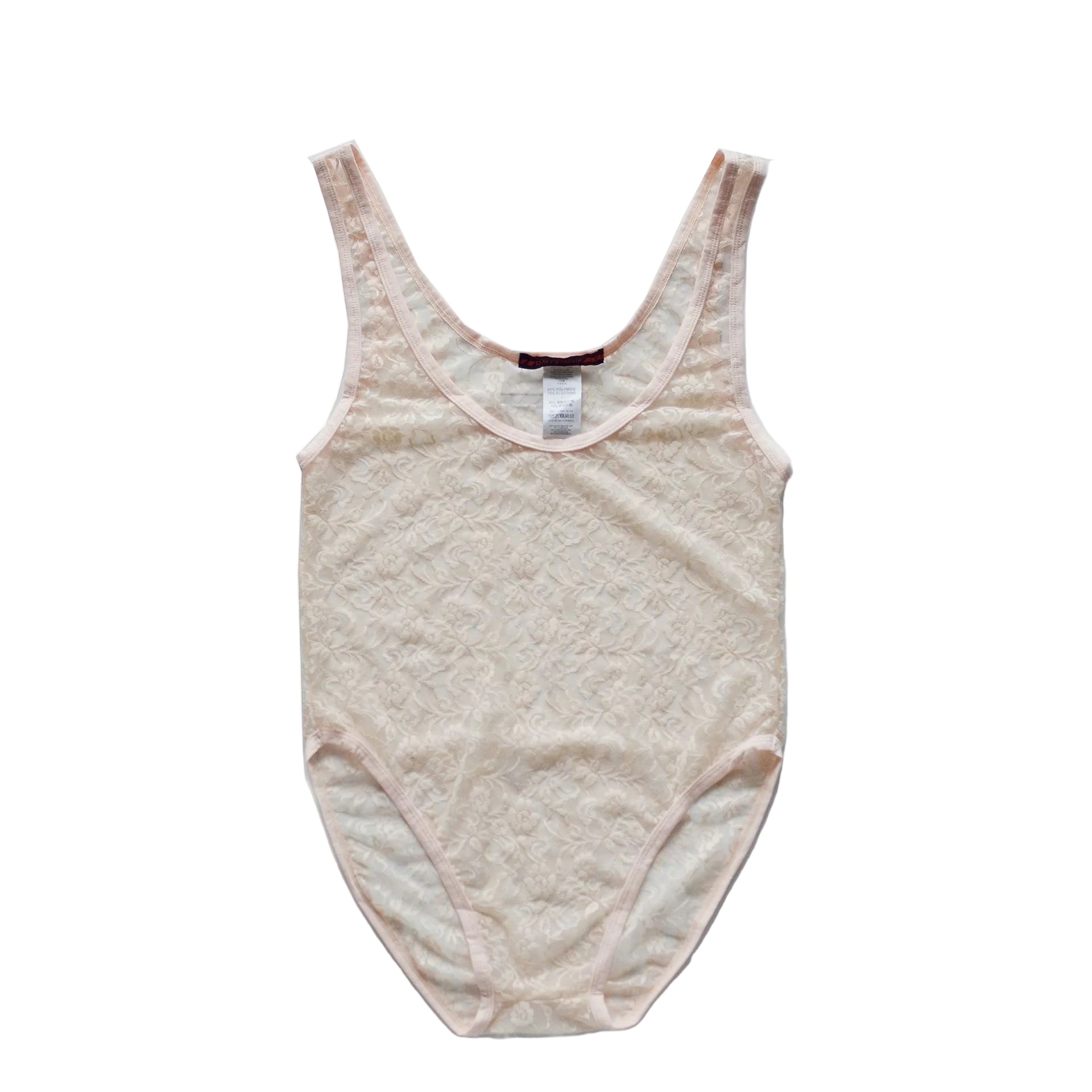 details of beige Thorn Lace Tank Bodysuit – pridevoyageshop.com – gay men’s harness, lingerie and fetish wear