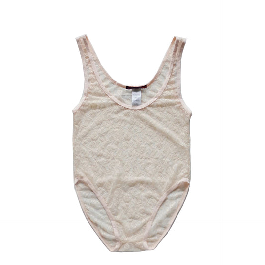details of beige Thorn Lace Tank Bodysuit – pridevoyageshop.com – gay men’s harness, lingerie and fetish wear