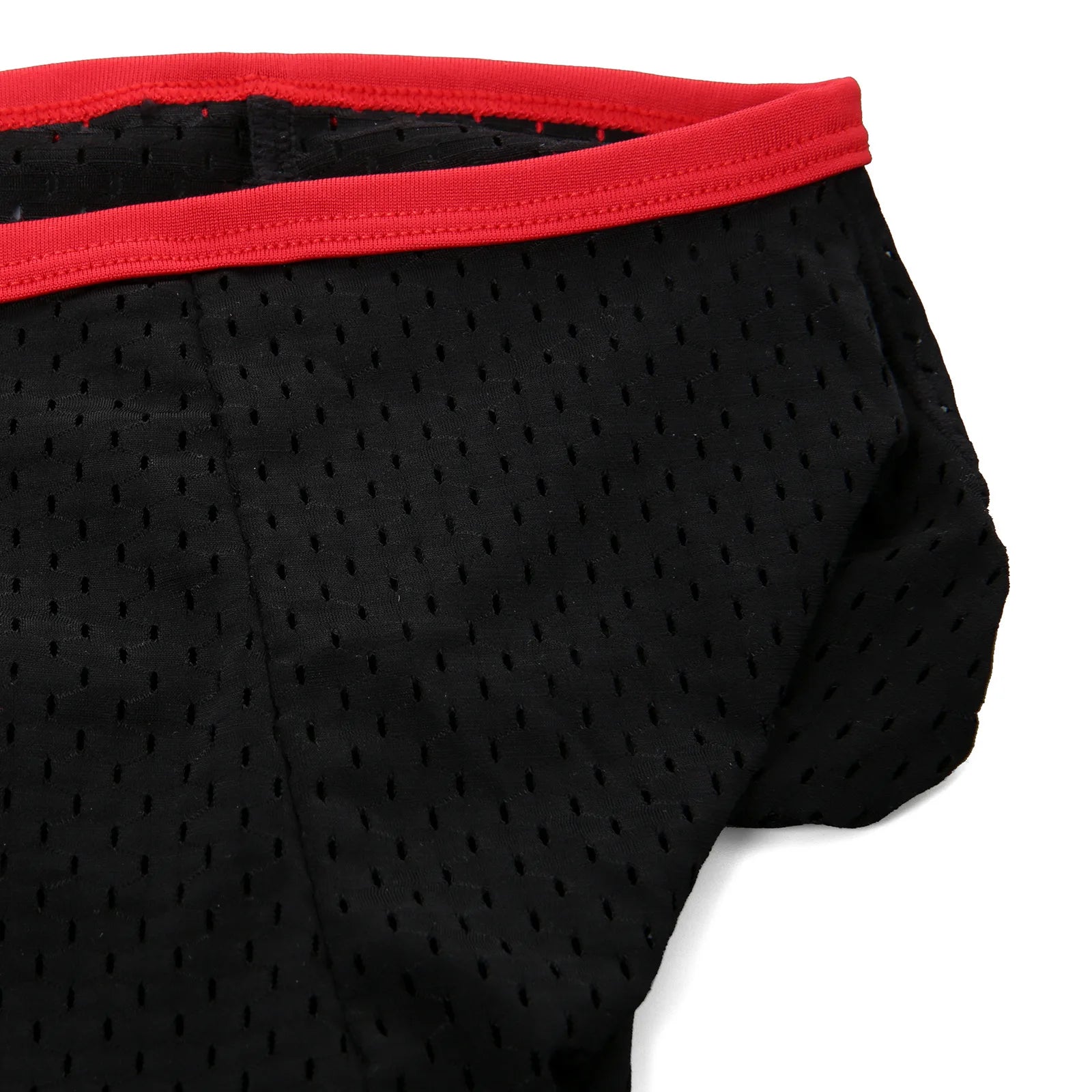 details of black Hookup Mesh Harness Singlet – pridevoyageshop.com – gay men’s harness, lingerie and fetish wear