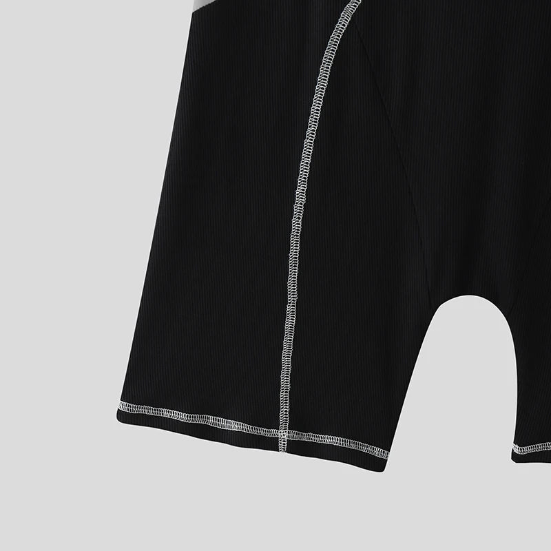 details of black Men’s Apex Contour Bodysuit – pridevoyageshop.com – gay men’s harness, lingerie and fetish wear