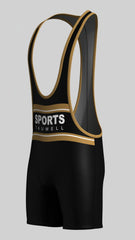 details of black Men’s Championship Chest-Band Singlet – pridevoyageshop.com – gay men’s harness, lingerie and fetish wear