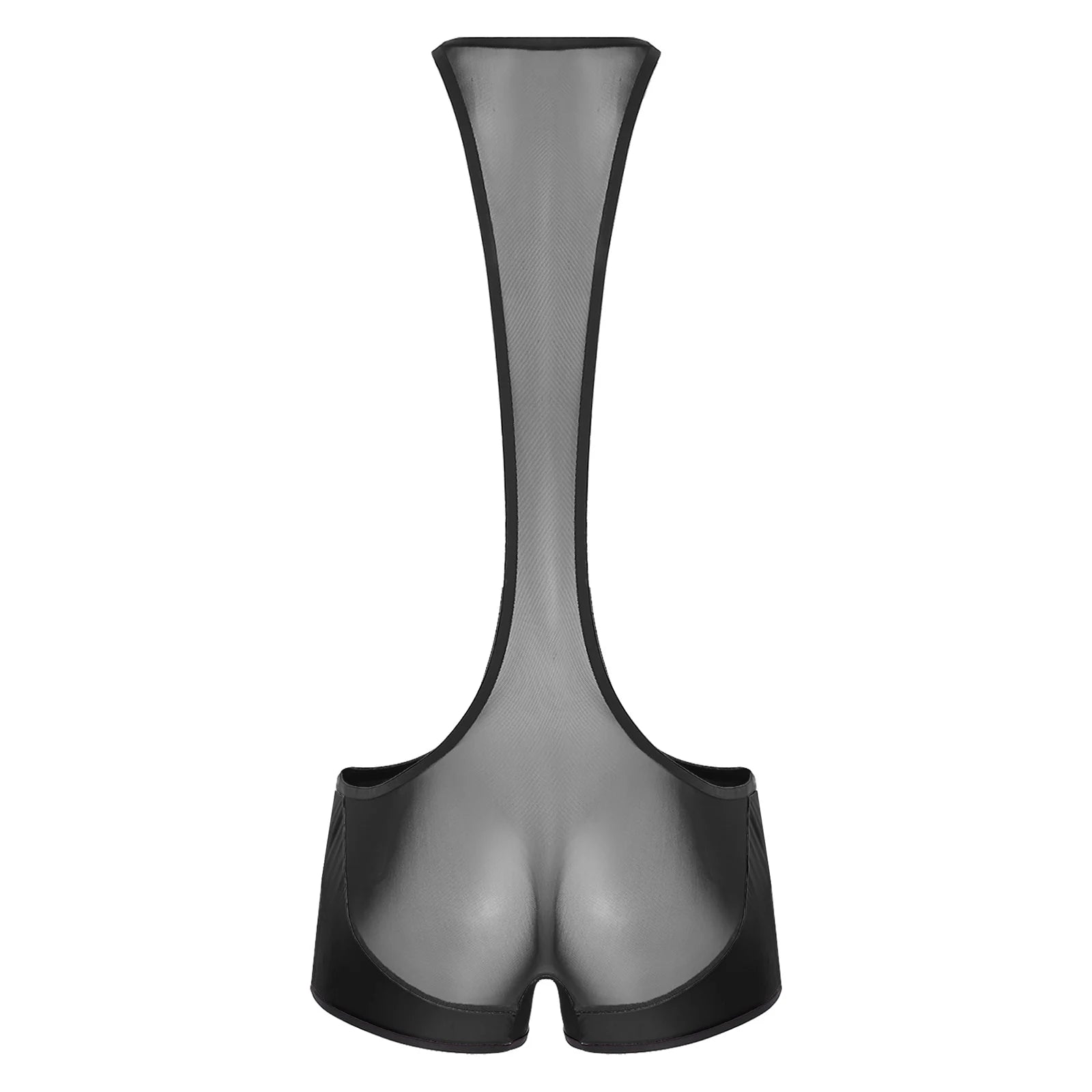 details of black Men’s Glimpse Cutout Mesh Singlet – pridevoyageshop.com – gay men’s harness, lingerie and fetish wear