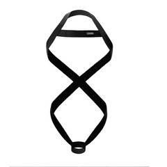 details of black Men’s Minimalism Connect Bondage Harness – pridevoyageshop.com – gay men’s harness, lingerie and fetish wear