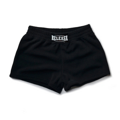 details of black Men’s Night Shift Fleece Lounge Shorts – pridevoyageshop.com – gay men’s sexy swim briefs, trunks, board shorts, and bikinis