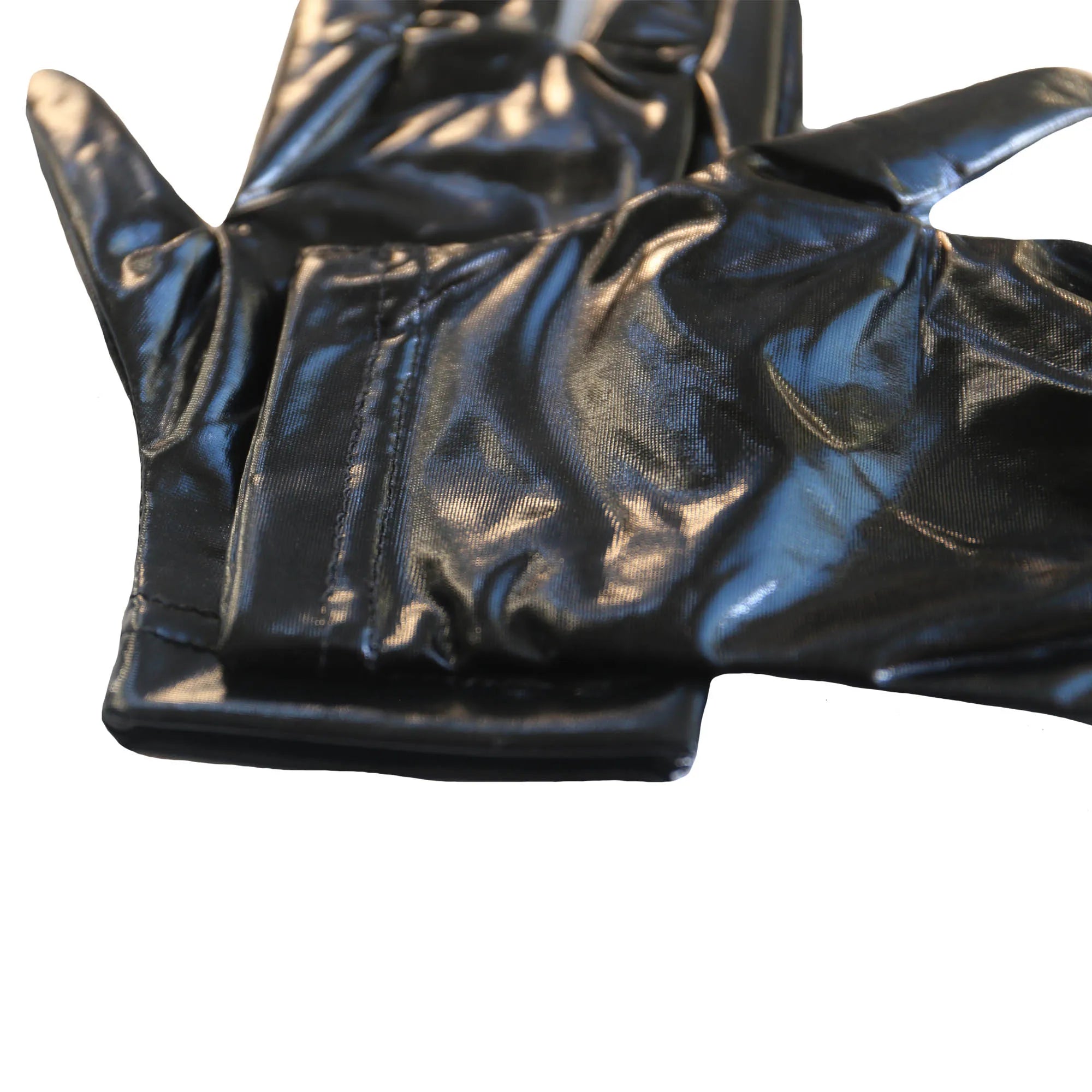 details of black Men’s On Duty PU Leather Playsuit – pridevoyageshop.com – gay men’s harness, lingerie and fetish wear