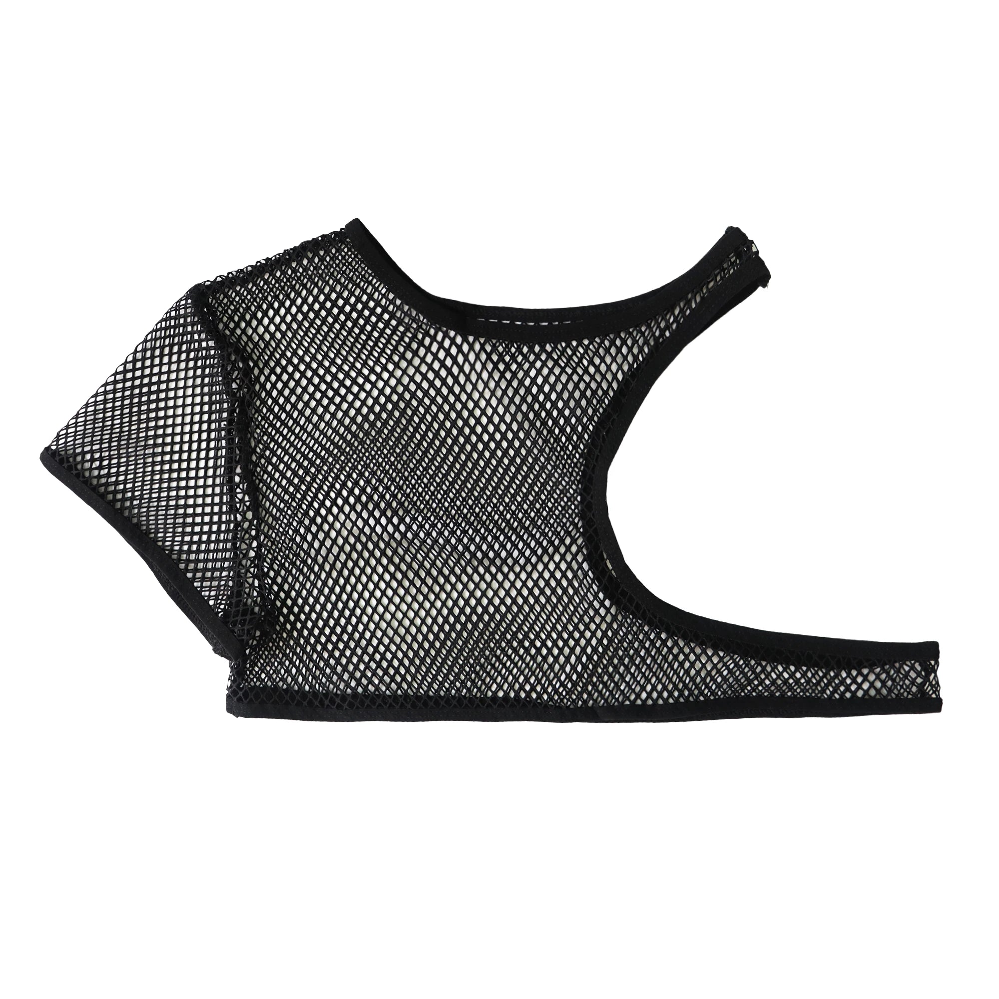 details of black Pecs Hooker Mesh Shrug - pridevoyageshop.com - gay men’s harness, lingerie and fetish wear