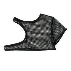 details of black Pecs Hooker Mesh Shrug - pridevoyageshop.com - gay men’s harness, lingerie and fetish wear