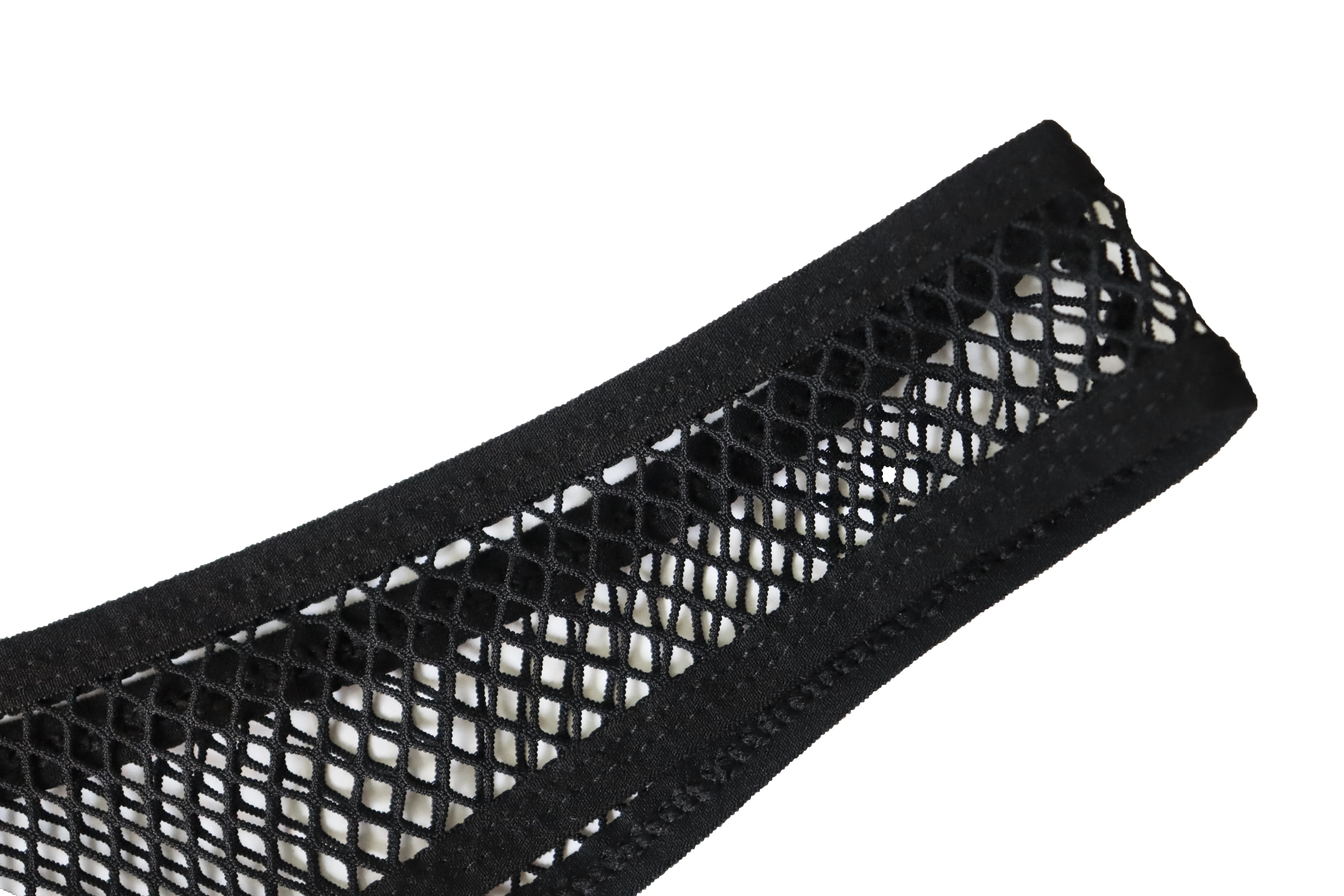 details of black Pecs Hooker Mesh Shrug - pridevoyageshop.com - gay men’s harness, lingerie and fetish wear