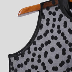 details of black Polka Lust Mock-Neck Sheer Body - pridevoyageshop.com - gay men’s harness, lingerie and fetish wear