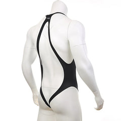 details of black The Rigging Sling Singlet – pridevoyageshop.com – gay men’s harness, lingerie and fetish wear