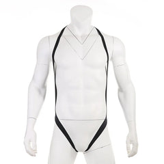 details of black The Rigging Sling Singlet – pridevoyageshop.com – gay men’s harness, lingerie and fetish wear