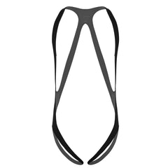 details of black The Rigging Sling Singlet – pridevoyageshop.com – gay men’s harness, lingerie and fetish wear