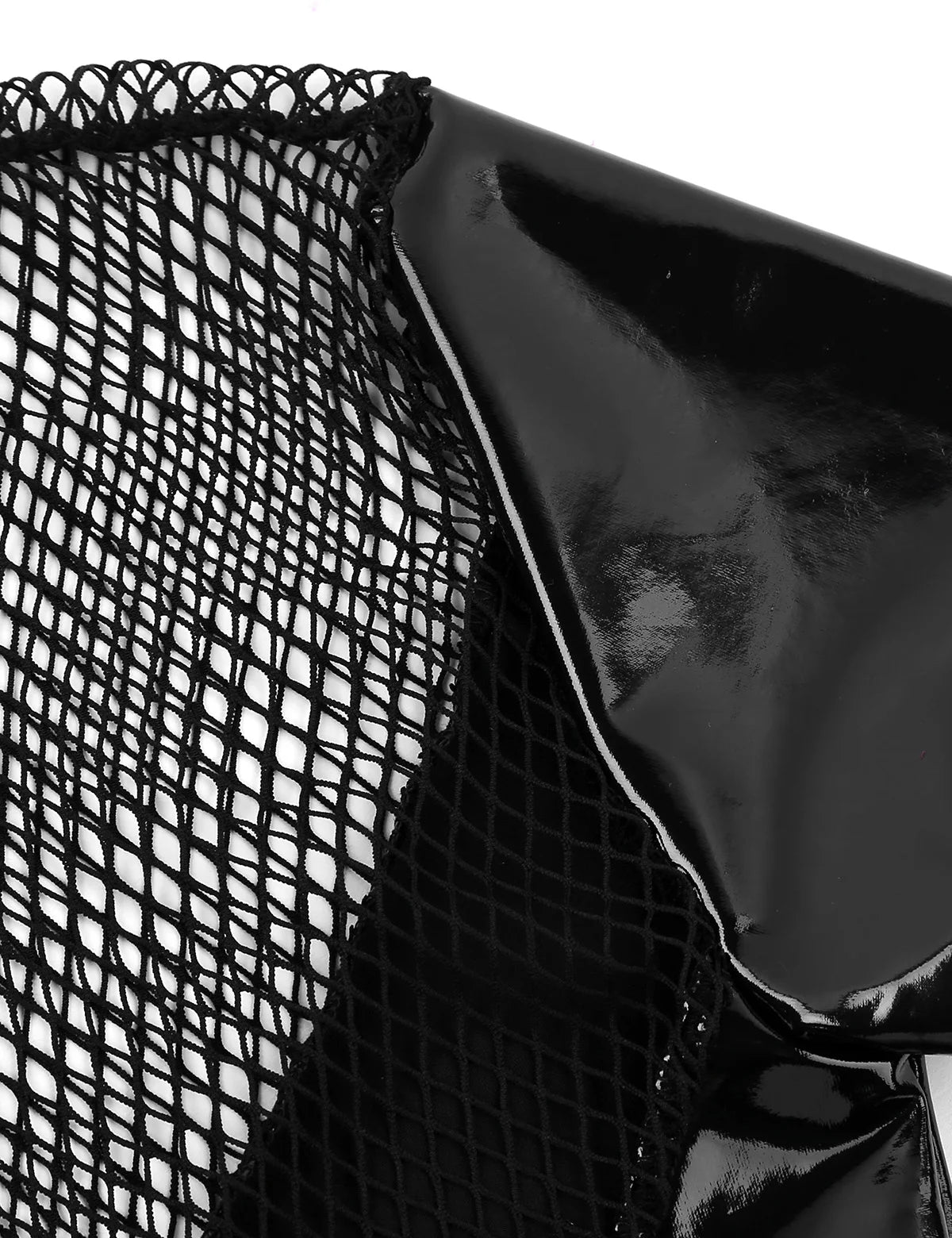 details of black deep v zip mesh tee laid flat on surface pridevoyageshopcom gay mens mesh tops clubwear fashion tops activewear gym tank tops