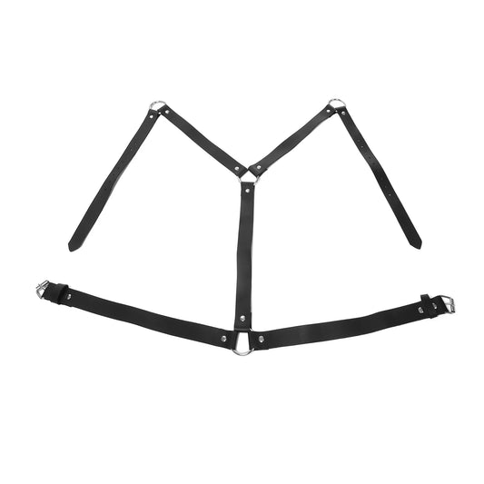 details of black top Men’s The 9-to-5 Harness – pridevoyageshop.com – gay men’s harness, lingerie and fetish wear