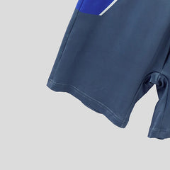 details of blue Men’s Legacy 23 Varsity Zip Bodysuit – pridevoyageshop.com – gay men’s harness, lingerie and fetish wear