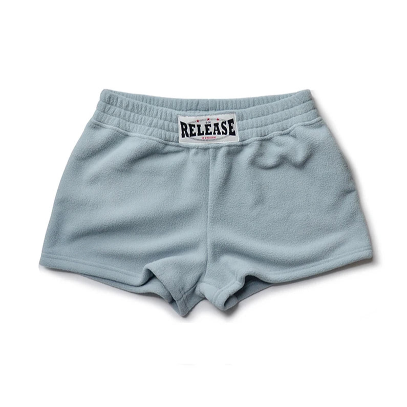details of blue Men’s Night Shift Fleece Lounge Shorts – pridevoyageshop.com – gay men’s sexy swim briefs, trunks, board shorts, and bikinis