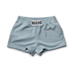 details of blue Men’s Night Shift Fleece Lounge Shorts – pridevoyageshop.com – gay men’s sexy swim briefs, trunks, board shorts, and bikinis