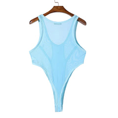 details of blue South Beach Deco Sheer Leotard – pridevoyageshop.com – gay men’s harness, lingerie and fetish wear