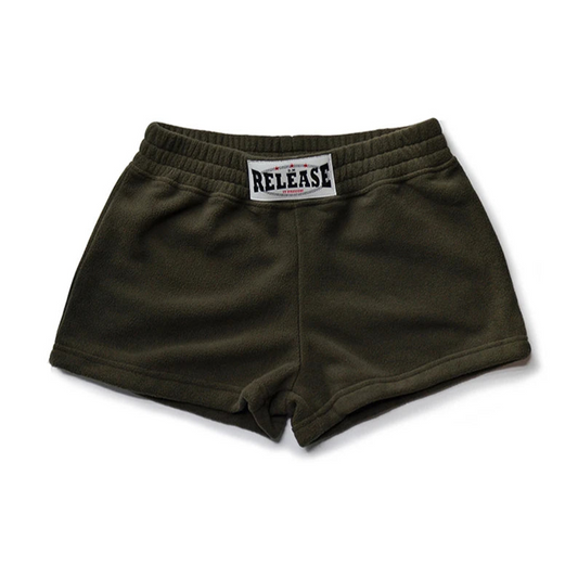 details of brown Men’s Night Shift Fleece Lounge Shorts – pridevoyageshop.com – gay men’s sexy swim briefs, trunks, board shorts, and bikinis