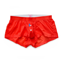 details of coral red DM Men’s Airdrop Low-Rise Sheer Boxers – pridevoyageshop.com – gay men’s sexy swim briefs, trunks, board shorts, and bikinis
