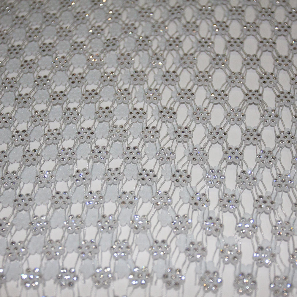 details of crystal net tank showing toned torso and sparkle mesh detailing – pridevoyageshop.com – gay men’s harness, lingerie and fetish wear