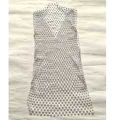 details of crystal net tank showing toned torso and sparkle mesh detailing – pridevoyageshop.com – gay men’s harness, lingerie and fetish wear