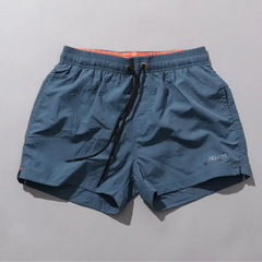 details of dark blue Desmiit Men’s Circuit Signal Swim Short – pridevoyageshop.com – gay men’s sexy swim briefs, trunks, board shorts, and bikinis