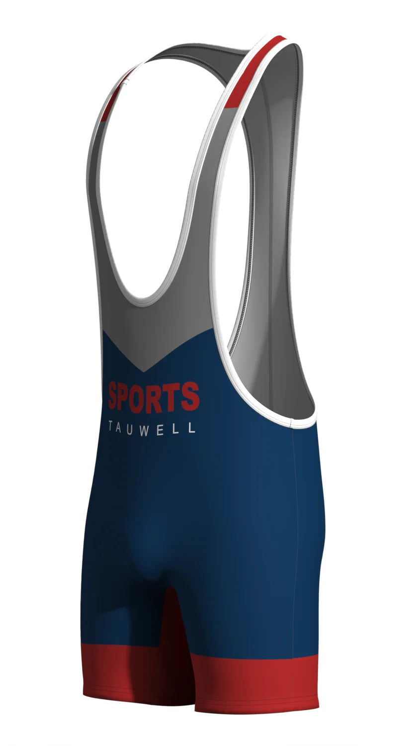 details of dark blue Men’s On-Point Chevron Singlet – pridevoyageshop.com – gay men’s harness, lingerie and fetish wear