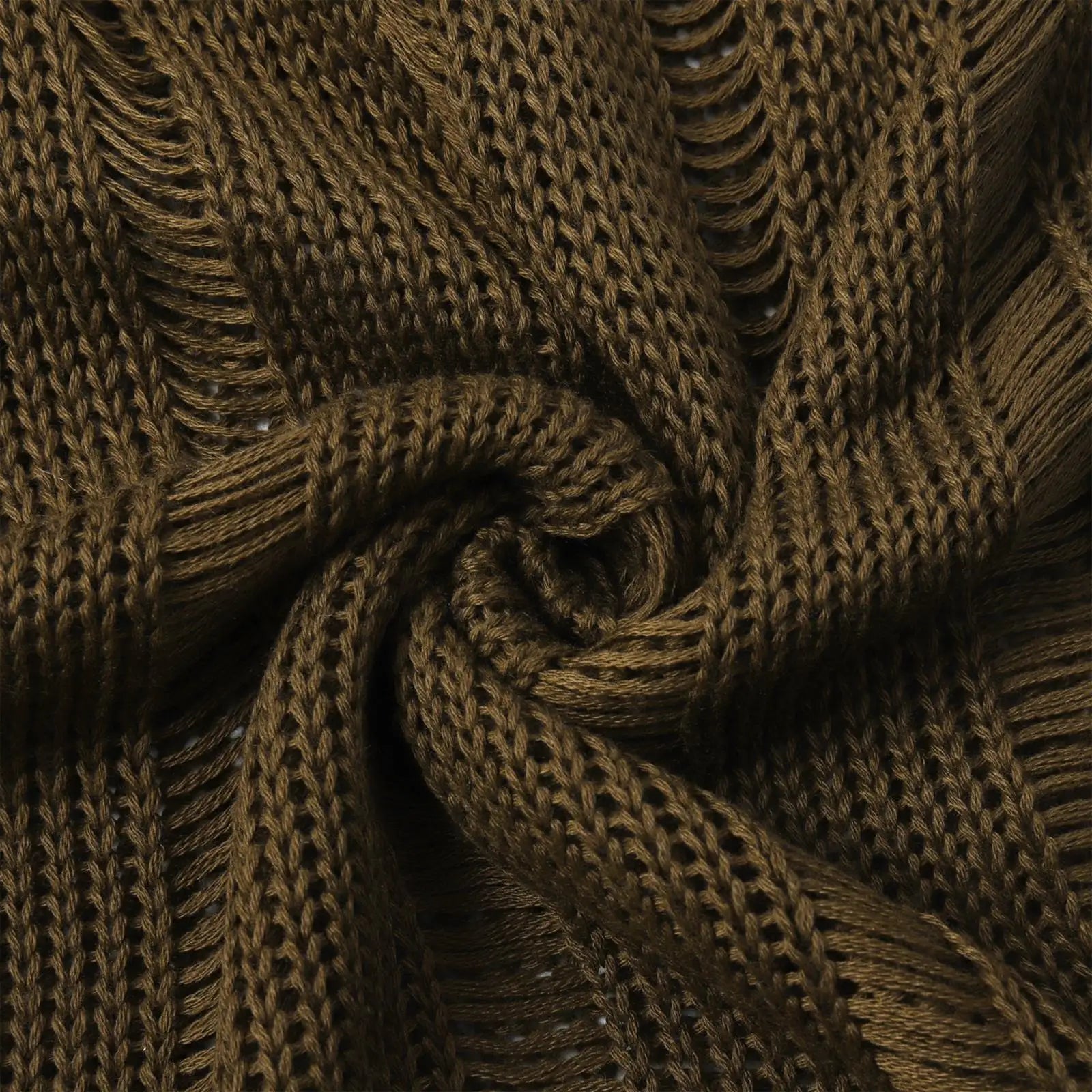 details of dark brown Trace Knit Sweater - pridevoyageshop.com - gay men’s harness, lingerie and fetish wear