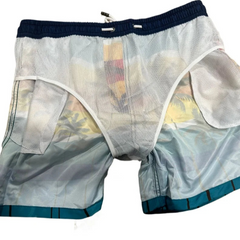 details of gradient stripes Men’s Cruise Control Fire Island Swim Shorts – pridevoyageshop.com – gay men’s sexy swim briefs, trunks, board shorts, and bikinis