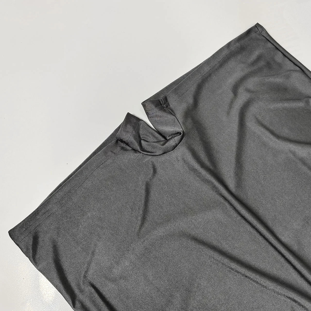 details of gray Aerobicide Zip-Access Bodysuit – pridevoyageshop.com – gay men’s harness, lingerie and fetish wear