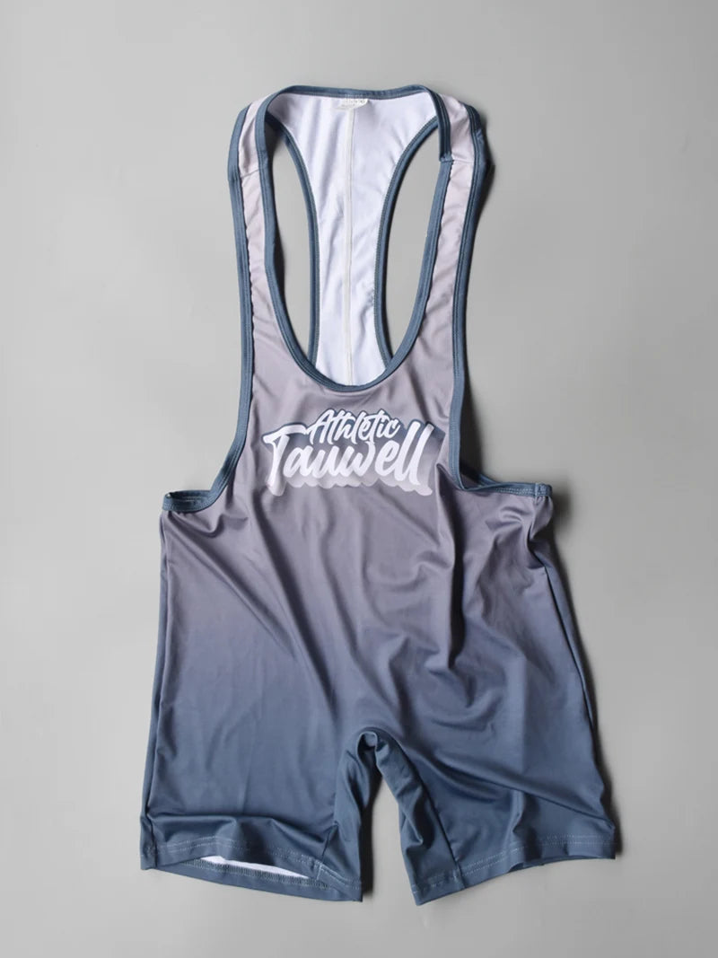 details of gray Men’s Fever Dream Ombré Singlet – pridevoyageshop.com – gay men’s harness, lingerie and fetish wear