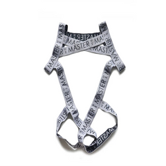 details of gray Men’s Masterclass Bondage Harness – pridevoyageshop.com – gay men’s harness, lingerie and fetish wear
