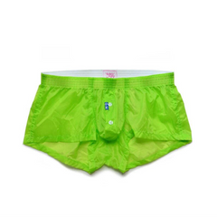 details of green DM Men’s Airdrop Low-Rise Sheer Boxers – pridevoyageshop.com – gay men’s sexy swim briefs, trunks, board shorts, and bikinis
