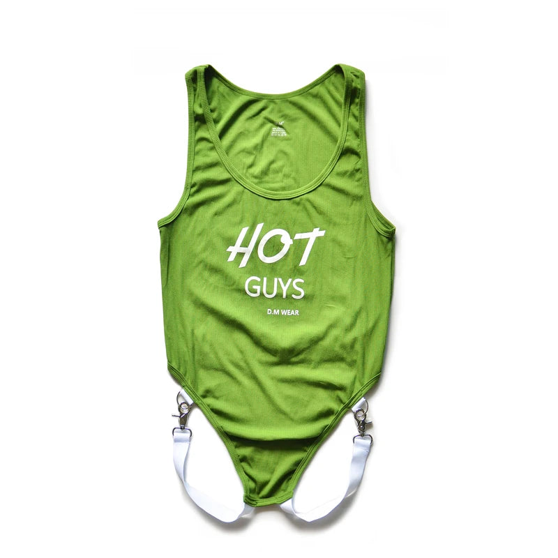 details of green The Label Jock-Back Bodysuit – pridevoyageshop.com – gay men’s harness, lingerie and fetish wear