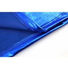 details of holographic metallic short sleeve tee displayed flat – pridevoyageshop.com – gay men’s gym tank tops mesh tank tops activewear clubwear fashion tops