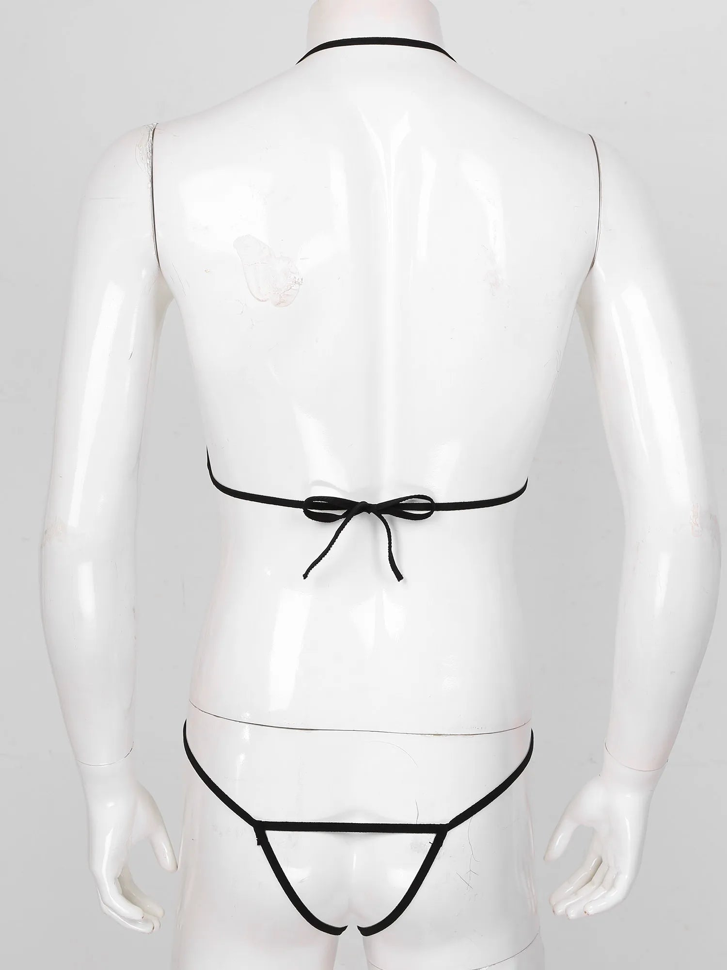 details of leopard lace-up bodysuit flat lay, sheer mesh body, corset lace front, high-leg cut – pridevoyageshop.com – gay men’s harness, lingerie and fetish wear