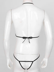 details of leopard lace-up bodysuit flat lay, sheer mesh body, corset lace front, high-leg cut – pridevoyageshop.com – gay men’s harness, lingerie and fetish wear