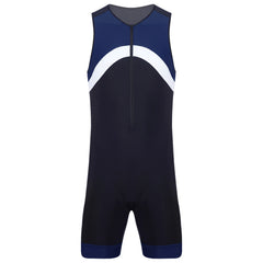 details of navy blue Men’s Undertow Wave-Zip Bodysuit – pridevoyageshop.com – gay men’s harness, lingerie and fetish wear