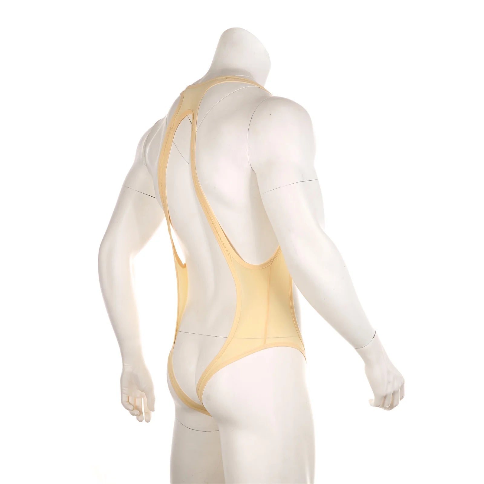 details of nude The Rigging Sling Singlet – pridevoyageshop.com – gay men’s harness, lingerie and fetish wear