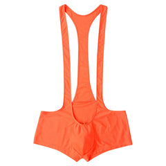 details of orange Men’s Bare Minimum Singlet – pridevoyageshop.com – gay men’s harness, lingerie and fetish wear
