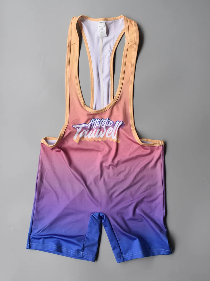 details of pink Men’s Fever Dream Ombré Singlet – pridevoyageshop.com – gay men’s harness, lingerie and fetish wear