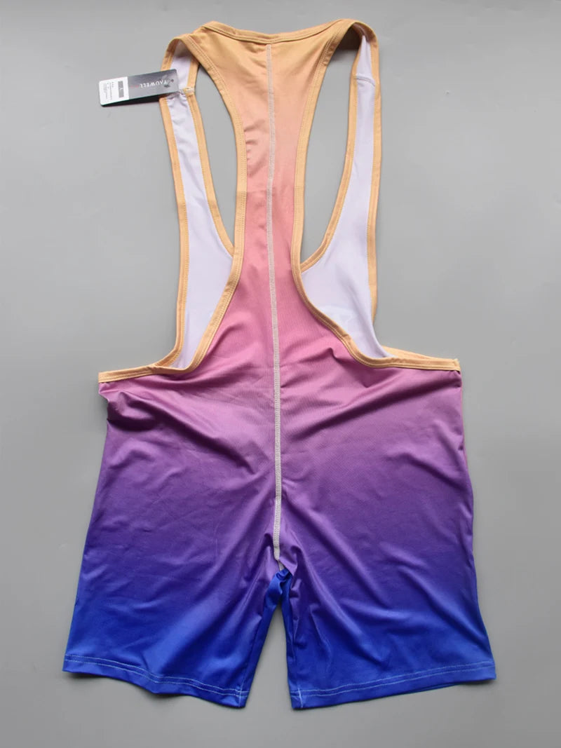 details of pink Men’s Fever Dream Ombré Singlet – pridevoyageshop.com – gay men’s harness, lingerie and fetish wear