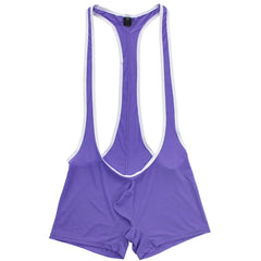 details of purple Men’s Bare Minimum Singlet – pridevoyageshop.com – gay men’s harness, lingerie and fetish wear